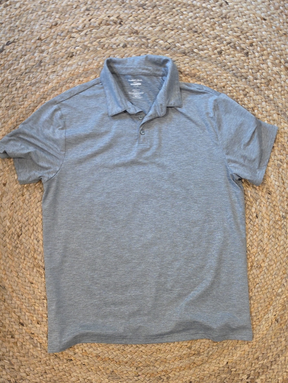 Classic Heather Gray Men’s Polo Shirt - Short Sleeve
